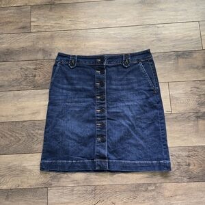 Talbot's womens 12p Blue Button Skirt